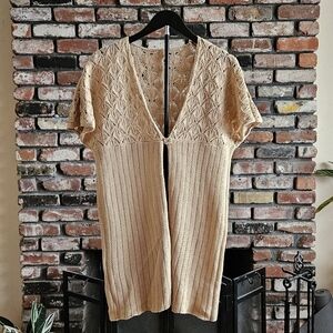 Vintage Crochet Cotton Sweater